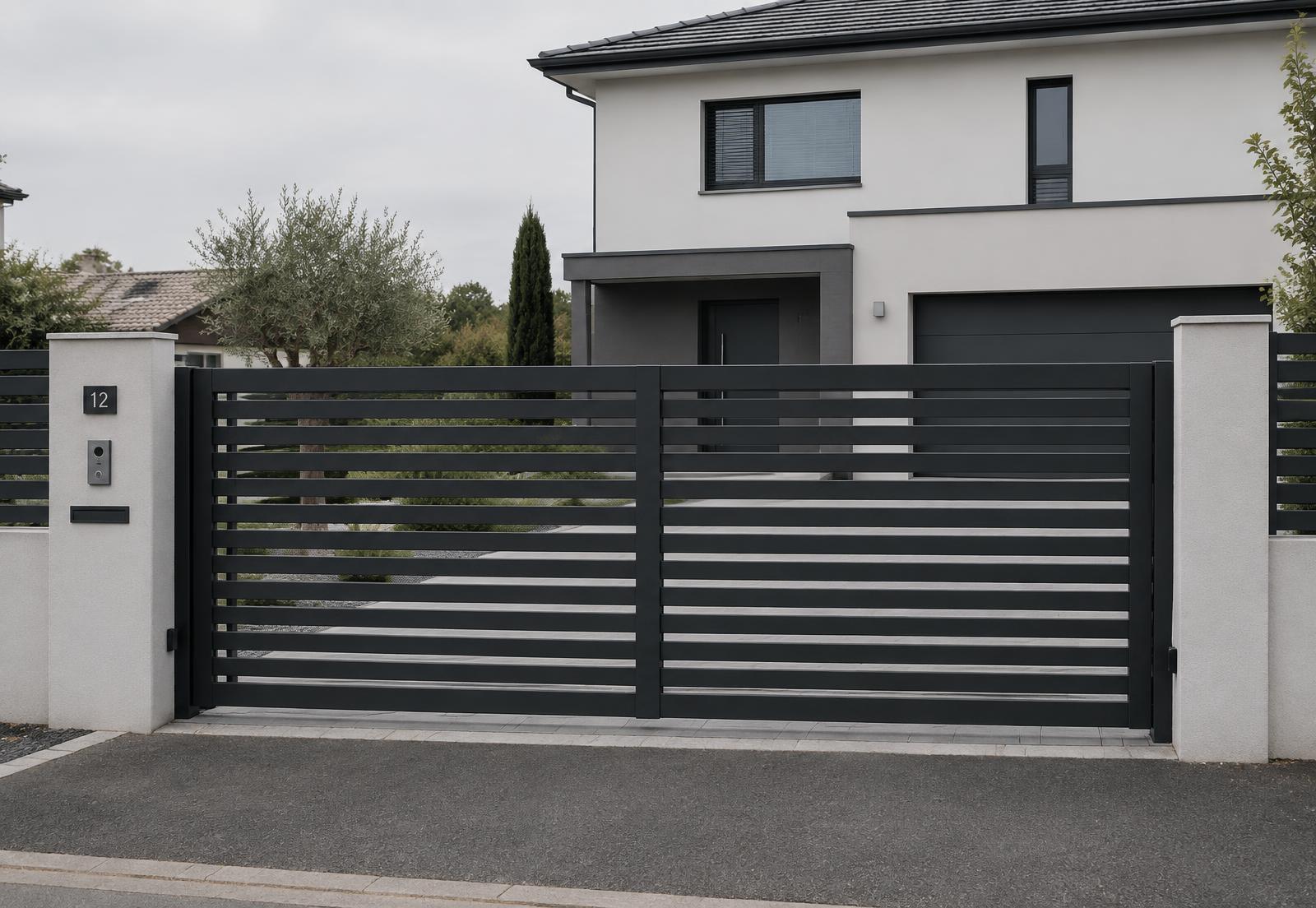 Portail aluminium motorisé